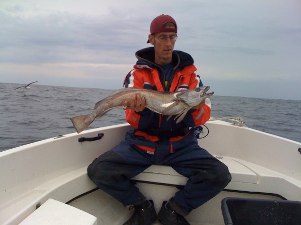 Marc met z'n eerste heek