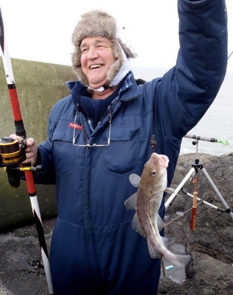 Simon met de grootste- Foto Lucky Luc Mom