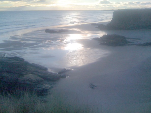 Playa de las catedrales in de ochtend